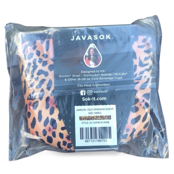 JAVASOK Cold Beverage Sleeve - Leopard Print - Small - JS11BANCA1X008 - Picture 1 of 4